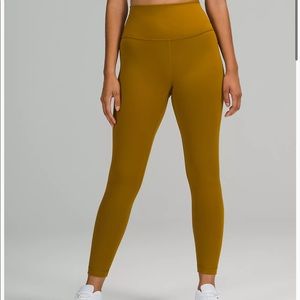 Lululemon Wunder Train High-Rise Tight 25” Sz 18 Color Gold Spice